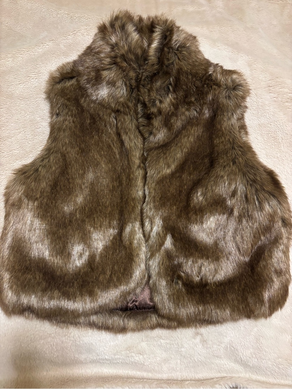 Ralph Lauren faux fur mink vest girls large 12/14